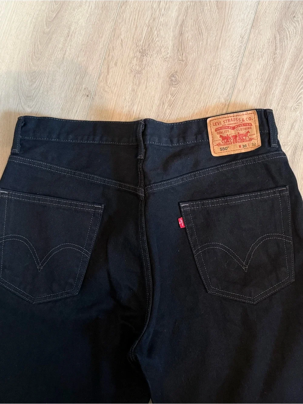 Levi's Men's Straight Leg Relaxed Black Jeans 36”x32”